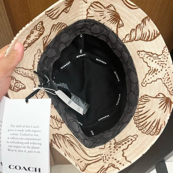 Coach Jumbo Seashell Print Bucket Hat # CBO66 - Picture 6 of 6